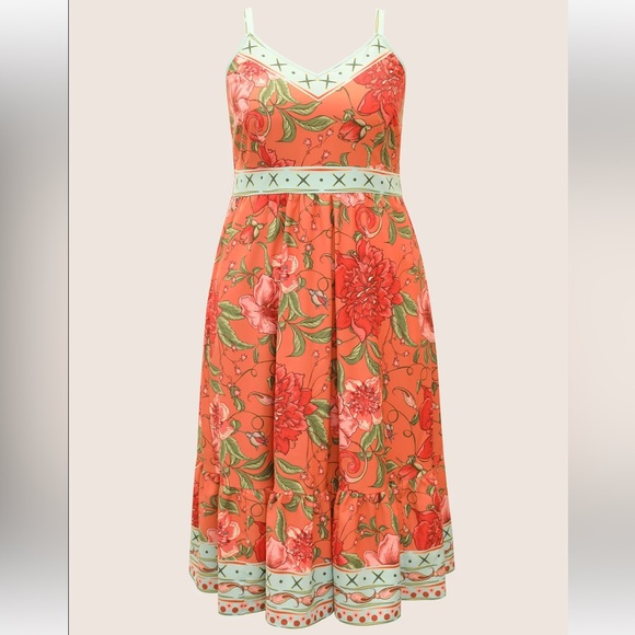 Bloomchic Floral Print Elastic Waist Shirred Cami Dress - Picture 7 of 7